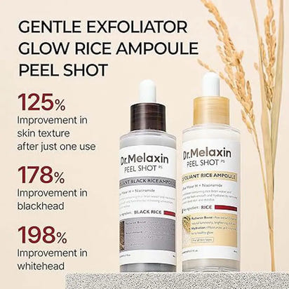 Dr Melaxin Rice Ampoule Gentle Exfoliant Exfoliating Essence Moisturizing Glow Korean Skincare All Skin Types Face Treatment